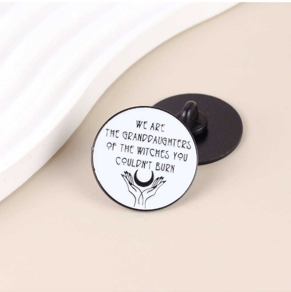 Black and White Witches Quote Pin - Picture 3 of 4